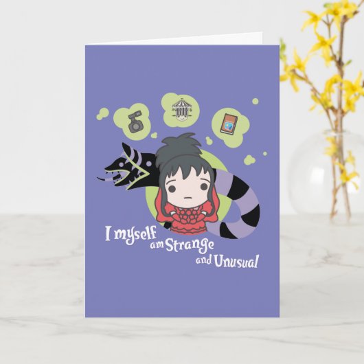 Käfer | Chibi Lydia "Seltsam und ungewöhnlich" Karte (Gelbe Blume)