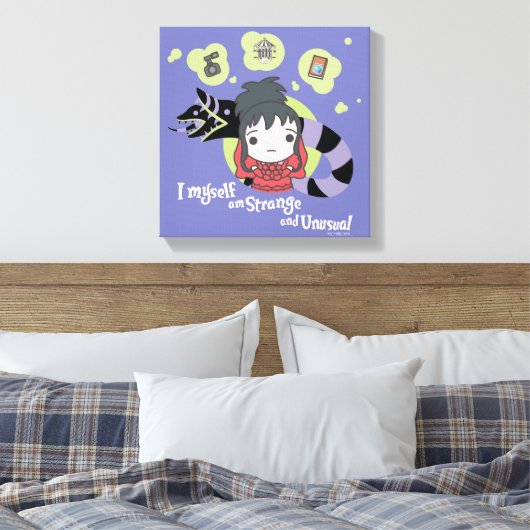 Käfer | Chibi Lydia "Seltsam und ungewöhnlich" Leinwanddruck (Insitu (Schlafzimmer))