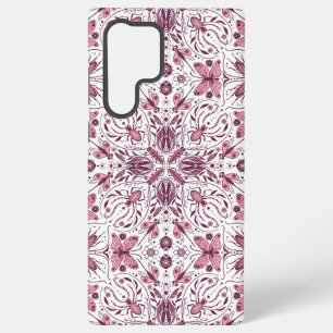 Käfer, dunkel-magenta und rosa auf weiß samsung galaxy hülle