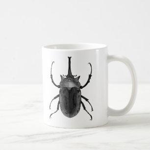 Käfer-Entwurfs-schwarze u. weiße Kunst-Linie Kaffeetasse