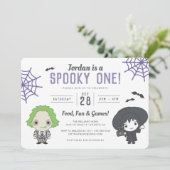 Käfer | Erster Geburtstag, Spooky Einladung (Stehend Vorderseite)