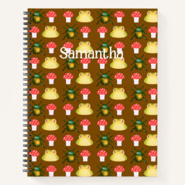 Käfer, Frosch und Pilz Notizblock