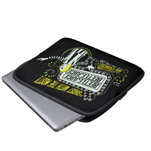 Käfer | "Geist mit dem Besten" Marquee Laptopschutzhülle (Vorne Knopf)