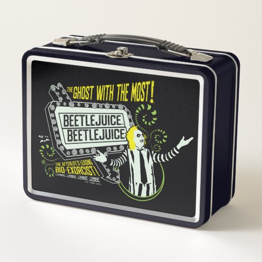 Käfer | "Geist mit dem Besten" Marquee Metall Brotdose (Vorderseite)