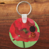 Käfer im Mohn Schlüsselanhänger (Vorderseite)