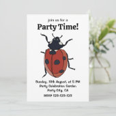 Käfer Insect Ladybug Käfer Einladung (Stehend Vorderseite)