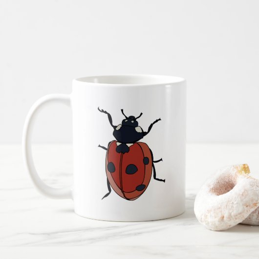 Käfer Insect Ladybug Käfer Kaffeetasse (Mit Donut)