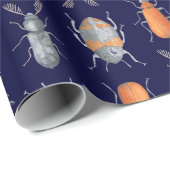 Käfer-Insektenpapier Geschenkpapier (Rolleneckpunkt)