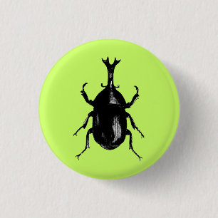 Käfer-Käfer-Insekten-Wanzen-Vintager hölzerner Button