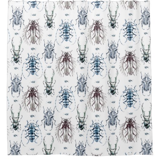 Käfer Mehrfarbiger Duschvorhang (Vorderseite)