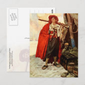 Käfer mit einer Riffe Postkarte (Vorne/Hinten)