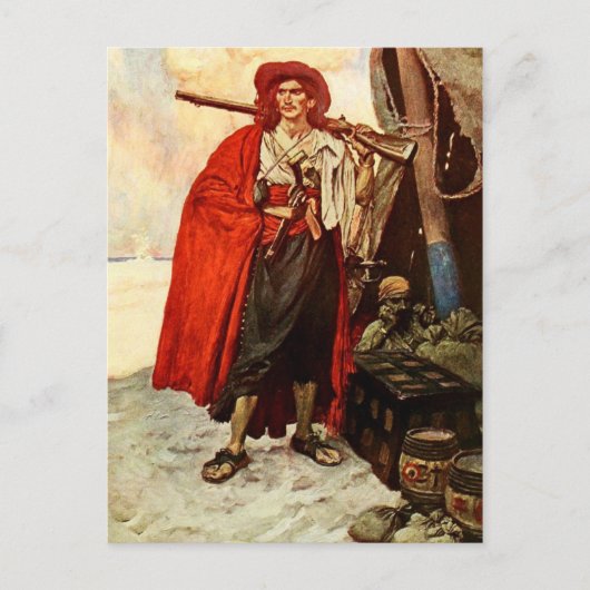 Käfer mit einer Riffe Postkarte (Vorderseite)