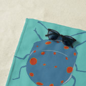 Käfer Muster, Blaue Insekten Strandtuch (Beispiel)