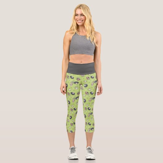 Käfer | Niedliches Chibi Toss Pattern Capri Leggings (Vorderseite)