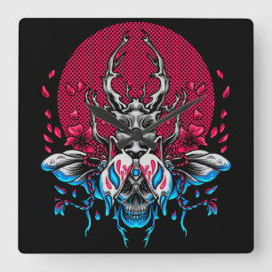 Käfer Quadratische Wanduhr