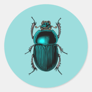 Käfer-Scarab-Aufkleber Runder Aufkleber