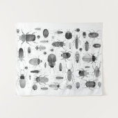 Käfer schwarz und weiß wandteppich (Vorderseite (Horizontal))