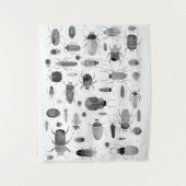 Käfer schwarz und weiß wandteppich (Vorderseite)