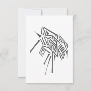Käfer Schwarz Weiß Abstrakte Stammes-Tattoo-Kunst Dankeskarte
