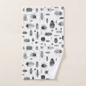 Käfer Schwarz & Weiß Badhandtuch Set (Handtuch)