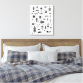 Käfer Schwarz & Weiß Leinwanddruck (Insitu (Schlafzimmer))