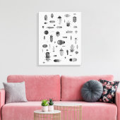 Käfer Schwarz & Weiß Leinwanddruck (Insitu (Wohnzimmer))