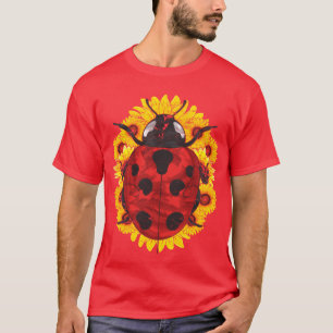 Käfer-Tiermotiv-Geschenk Sonnenblume Marienkäfer l T-Shirt