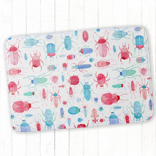 Käfer und Bugs Spaß Wasserfarbe Badematte