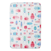 Käfer und Bugs Spaß Wasserfarbe Badematte (Vorderseite Vertikal)