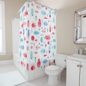 Käfer und Bugs Spaß Wasserfarbe Duschvorhang (Beispiel)