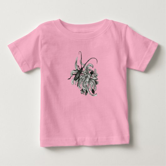 Käfer und Chrysanthemen Baby T-shirt (Vorderseite)