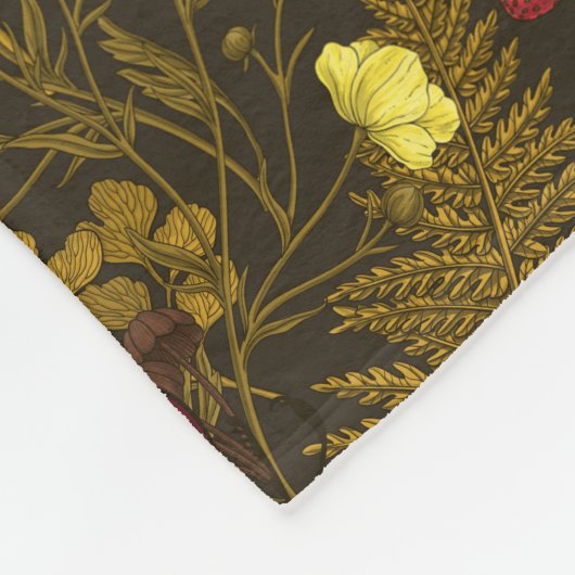 Käfer und Farne Fleecedecke (Ecke)