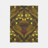 Käfer und Farne Fleecedecke (Vorderseite)