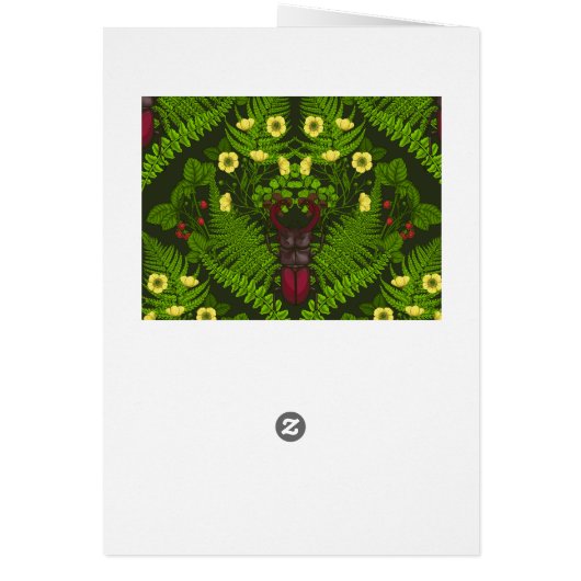 Käfer und Farne, grüne Blätter (Hinten)