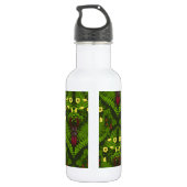 Käfer und Farne, grüne Blätter Edelstahlflasche (Rückseite)