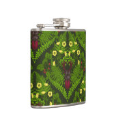 Käfer und Farne, grüne Blätter Flachmann (Rechts)