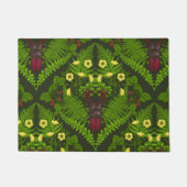 Käfer und Farne, grüne Blätter Fußmatte (Vorderseite)