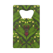 Käfer und Farne, grüne Blätter Geldbeutel Flaschenöffner (Rückseite)