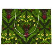 Käfer und Farne, grüne Blätter Große Geschenktüte (Vorderseite)