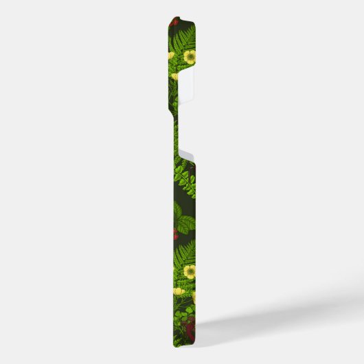 Käfer und Farne, grüne Blätter iPhone Hülle (Linke Seite)