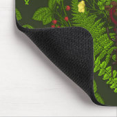 Käfer und Farne, grüne Blätter Mousepad (Ecke)