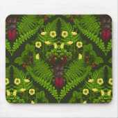 Käfer und Farne, grüne Blätter Mousepad (Vorne)