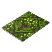 Käfer und Farne, grüne Blätter Notizblock (Linke Seite)