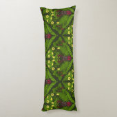 Käfer und Farne, grüne Blätter Seitenschläferkissen (Rückseite (Vertikal))