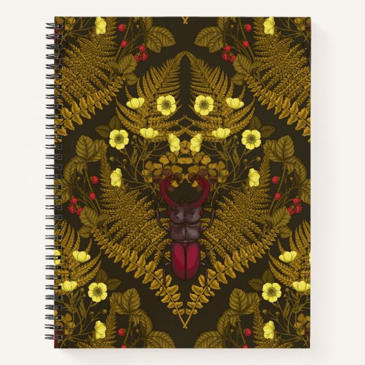 Käfer und Farne Notizblock (Vorderseite)