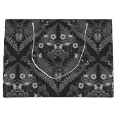 Käfer und Farne, schwarz-weiß Große Geschenktüte (Vorderseite)