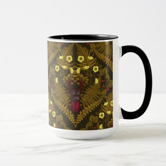 Käfer und Farne Tasse (Rechts)