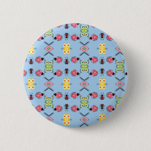 Käfer und Schmetterlinge Button
