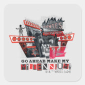 Käfer | Weitermachen Quadratischer Aufkleber (Vorderseite)