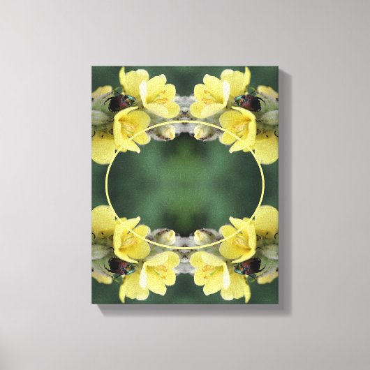 Käfer Wild Mullein Blume Ihr eigenes Foto gestalte Leinwanddruck (Vorderseite)